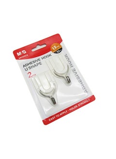 اشتري M&G Chenguang U shape Adhesive Wall Hook 1.5kg 2pcs - No:ARC925CQ في مصر