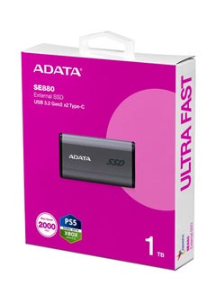اشتري ADATA SE880 External Solid State Drive | Portable Ultra Fast SSD |  1TB | USB 3.2 Type-C في الامارات
