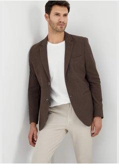 Buy Slim Fit Lined Blazer Jacket in Saudi Arabia