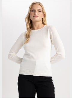 Buy Regular Fit Crew Neck Sweater in UAE