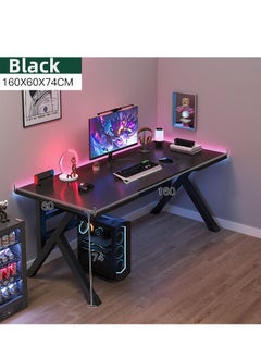 Buy Gaming Table,Gaming Desk,Ergonomic PC Desktop Computer Desk,Home Office Desk,Versatile Gaming and Study Solution for Modern Homes,Ideal for Students and Gamers, Spacious and Functional （Black, 160x60x75） in Saudi Arabia