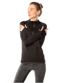 اشتري Black half zipper sweatshirt في مصر