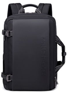 اشتري Extendable Business Travel Backpack,Large Laptop Luggage Backpack with 17 Inch Laptop Compartment for Men,Black في الامارات