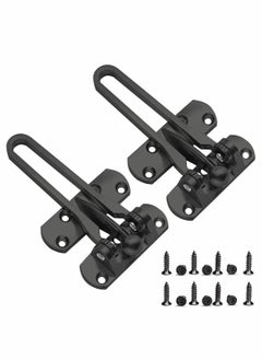 Buy Home Security Door Lock Swing Bar Lock-Door Guard for Kids, DEFINO Hinged Swing-in Doors, Home and Hotel Door Latch, Thicken Solid Zinc Alloy Reinforcement Lock (Color: Black), 2 Pack in UAE