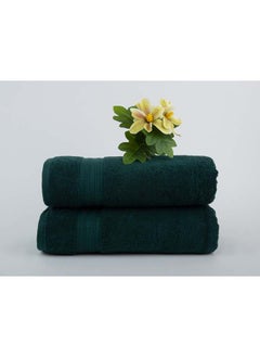 اشتري Majesty - 700 GSM - 100% Cotton Terry -2 Bath Towel 70x140 cm-Premium Touch-Quick Dry - Super Absorbent-Green في الامارات