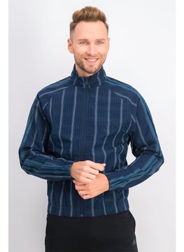 Buy Men Sportswear Fit Long Sleeve Jacket, Navy in UAE