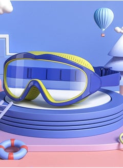 Buy Blue Kids Snorkel Mask Scuba Diving Mask Swim Mask Anti-Fog Tempered Glass Swimming Goggles Panoramic Clear View Silicone Leak-Free Swim Goggles Snorkeling Gear For Kids Boys Girls Youth in UAE