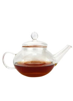 Buy Dishwasher Safe Heat Resistant Glass Teapot with Removable Glass Infuser for Loose Tea and Tea Maker (0.4 L) in UAE