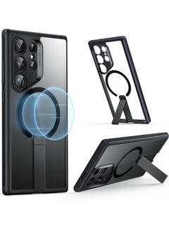 Buy ESR for Samsung S24 Ultra Case with Kickstand, Compatible with MagSafe, Magnetic Case for Samsung Galaxy S24 Ultra, 3 Stand Modes, Protection, Shockproof Protective Case, Clear Black in UAE