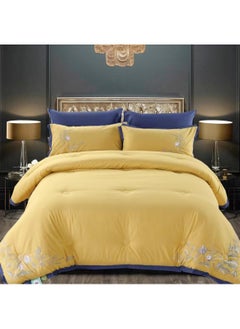 Buy Dream Bell 6 Pc Embroidery Cotton Comfy Comforter Set With Fiber Filling 9 in UAE