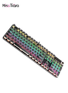 Buy K820 Multimedia Mechanical Keyboard Retro Punk Button Square Keycap RGB Mechanical Keyboard Computer Game Wired Keyboard in UAE