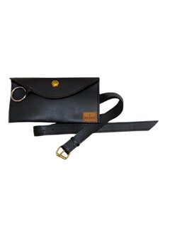 Buy Brand Stores Waist Leather Bag - Brand Stores- Black in Egypt