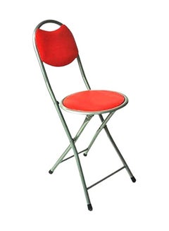 Buy Red metal foldable chair for trips and prayers bunca brand in Saudi Arabia