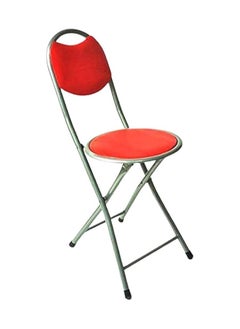 Buy Red metal foldable chair for trips and prayers bunca brand in Saudi Arabia