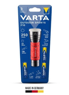 اشتري Varta LED Flashlight: Outdoor Sports F10 with 3xAAA Batteries & Innovative Features في الامارات