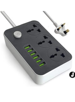 اشتري "NEW Power Strips Extension Cord with 3 Outlets and 6 USB Ports – 2M Heavy Duty Extension Cord" في الامارات