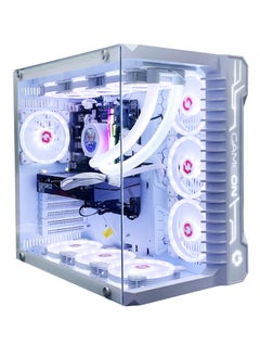 اشتري Gaming Pc with Intel Core i7-12700F Processor, B760M-K Motherboard, DDR5 32GB RAM RGB, 1TB M.2 SSD, NVIDIA GeForce RTX 4060ti 8GB Graphics Card,360 Water Cooler, 7 Fan Case Whitewith Windows 11 Pro في السعودية