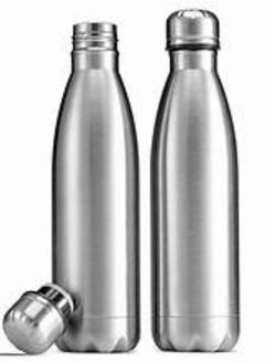 Buy 350ml Stainless Steel Water Bottle Double Walled Sports Water Bottle Vacuum Insulated Cola Shape Travel Thermal Flask Bpa Free, Silver SUS304 in UAE