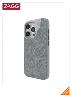 اشتري Apple iPhone 15 Pro Case , ZAGG Cass - London Snap Series Magsafe Case - Gray Geo في الامارات