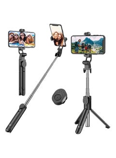 Buy Selfie Stick Telescopic Selfie Stick Tripod Selfie Stick with Removable Wireless Remote Control and Tripod Stand Suitable for iPhone Samsung Huawei in Saudi Arabia