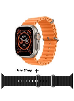 Buy X8+ Plus Ultra Smart Watch Series 8 (2023)  2.08 Inch IPS display NFC Bluetooth V5 Call Waterproof IP67 Wireless Charger (Orange) + 1 Free Strap in Egypt