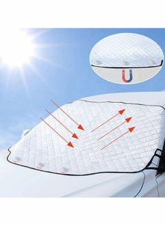 Buy Car Sun Shade Windscreen Sunshade Cover 3 Magnet UV Protection for Summer Winter Against Snow Ice Frost Dust Sun Foldable Removable 193 * 126cm for Most Car SUV Truck in UAE