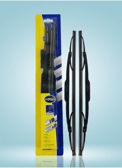 اشتري 100miles 18 inch  Professional Grade 2 Pcs Car Wiper Blades Universal Car Wiper Blades في السعودية