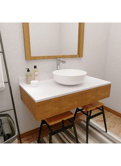 Buy Danube Home Countertop Art Basin White L 42 x W 42 x H 14 cm in UAE