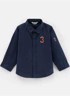 Buy Bonfino Full Sleeve Shirt Number Patch - Navy(12-24M&2-3Y) in UAE