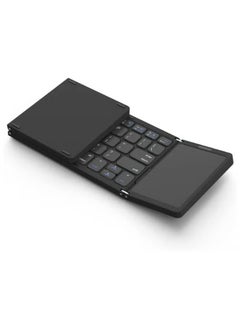 Buy Foldable Bluetooth Keyboard, Tri- Foldable Portable Wireless Keyboard with Touchpad, USB-C Rechargeable for iOS, Android, Windows System Laptop Tablet Smartphone Device in UAE