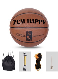 Buy Basketball Indoor Outdoor Field Training Basketball Ball Game With Pump Packing Bag Net Bag and Ball Needles in UAE