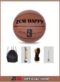 Buy Basketball Indoor Outdoor Field Training Basketball Ball Game With Pump Packing Bag Net Bag and Ball Needles in UAE