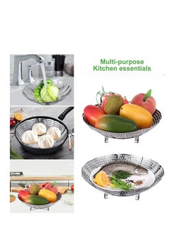 Buy Premium Stainless Steel Steamer Basket for Cooking Foldable Insert Fits Various Pot Sizes  Ideal for Instant Pot and Traditional Cooking. in UAE