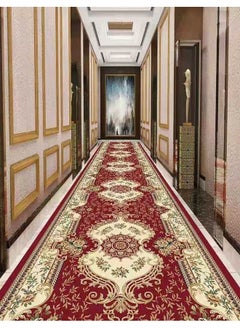 Buy New Style Washable Sticky Printed Floor Carpet Rug, Rectangle 300x80 cm in UAE