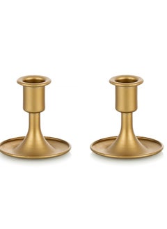 Buy 2 PCS Gold Taper Candle Holder, Candlestick Taper Candle Holders, Gold Candle Holder, Suitable for Table Centerpiece, Wedding Reception, or Home Decor in UAE