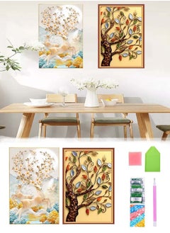 Buy 2PCS 5D DIY Diamond Painting Set Different Shape Diamond Painting Dot Diamond Painting Living Room Bedroom Wall Decoration Painting 30*40CM in Saudi Arabia