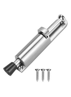 اشتري Door Holder Metal Door Stopper Spring-Loaded Holder Floor Door Stopper Gate Holder Screwing On Door Holder with Foot Control for Inside Outside Door Balcony Doors في السعودية