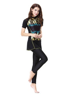 Buy Casual Short Sleeves Arab Islamic Swimwear 1062909QQ Black in UAE