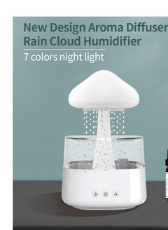 Buy Cloud Rain Humidifier Colorful Light Raindrop Aroma Diffuser with Desktop Fountain Water Drop Sound for Home Office Restaurant in Saudi Arabia