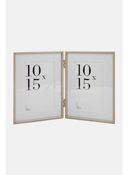 Buy Double Metal Frame 30 x 20 x 1 W cm, Off White in UAE