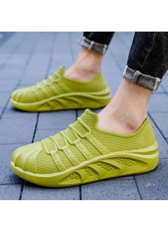 Buy New Mens Sports Rain Shoes Low-Cut Fashion Warm Liner Solid Color WinterGreen [single shoes]] Green [single shoes]] in Saudi Arabia