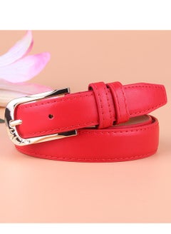 Buy All Kinds Of Women's Pu Leather Pin Buckle Decorative Leisure Belt 105cm Red in UAE