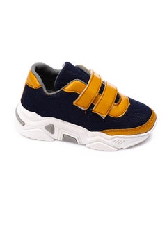 Buy RHK7755 Two Tone Faux Leather Velcro Closure Sneakers for Kids in Egypt