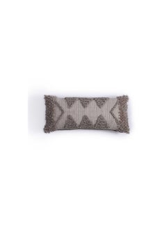 Buy Davina Hand Woven Filled Cushion 35x75cm - Taupe in UAE