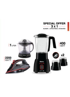 Buy Bundle BIC3000A Blender + stem iron + citrus press Black in Egypt