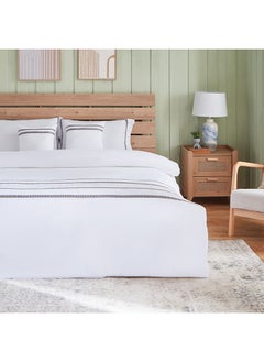 Buy White Haven Voul 5-Piece Stripe Cotton King Comforter Set 220 x 240 cm in UAE