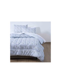 اشتري Garden 3-piece Comforter Set 160x220cm - Light Blue في الامارات