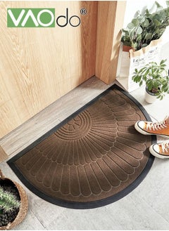 Buy Half Round Door Mat Simple Homestyle Non-Slip Half Circle Rug with Weeping Holes Durable Half Circle Door Mat Beveled Boho Door Mat for Entryway Patio Garage Bathroom 60*90CM in UAE