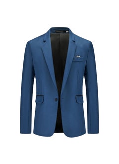 اشتري New Mens Loose Business Suit Casual Fashion BlazerSapphire Blue Sapphire Blue في الامارات