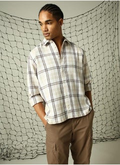 اشتري Beige Shirt for Men, Modern Casual Style في الامارات